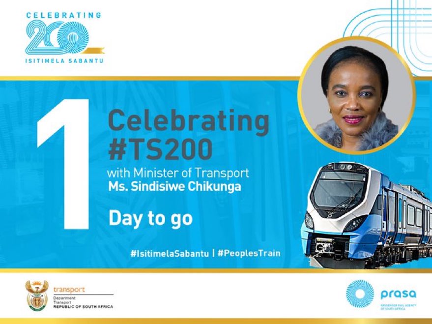 South Africa has manufactured 214 trains locally, tomorrow we celebrate the 200th #IsitimelaSabantu coming out of the Gibela Factory with Minister of Transport Ms. Sindisiwe Chikunga . @PRASA_Group @MetrorailWC #RebuildingRail