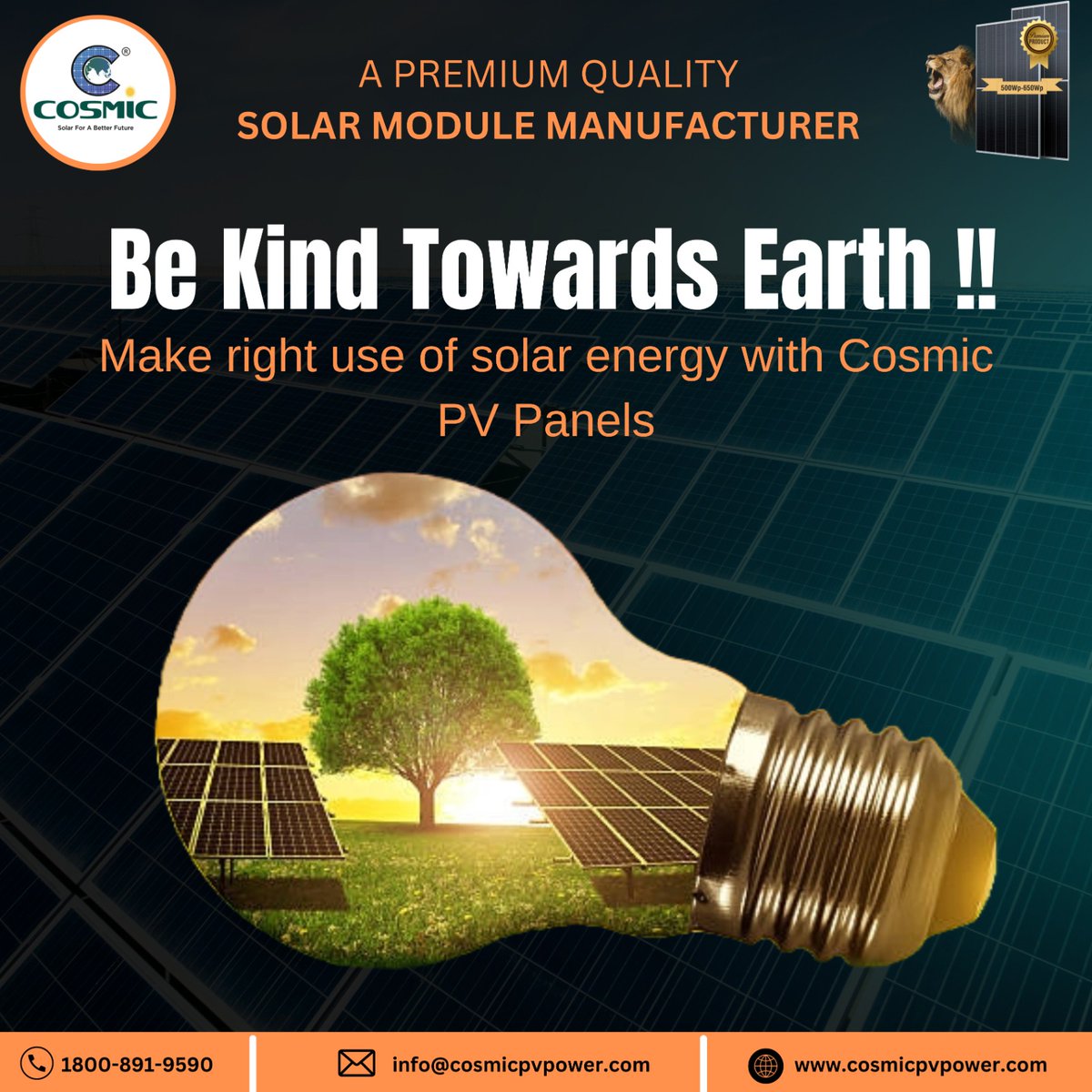 To rebuild our Earth let's use eco-friendly Cosmic Solar Energy. Remind yourself of how important it is to protect our planet. #CosmicPVPower wishes you all a very Happy #WorldEarthDay!!! #EarthDay #MotherEarth #EarthDay2024 #Earth #EarthDayEveryDay #SolarEnery #savenature