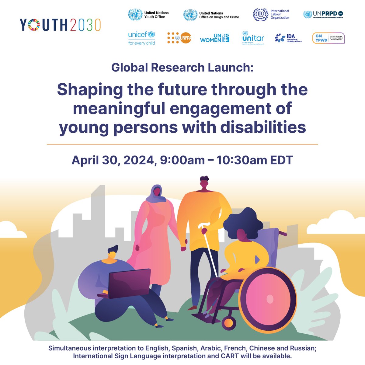 How can we collectively shape the future through the meaningful engagement of young persons with disabilities? Join @UNYouthAffairs, Youth 2030 Disability Task Team & partners at the launch of Believe in Better research report. Register by 29 April: us02web.zoom.us/meeting/regist…