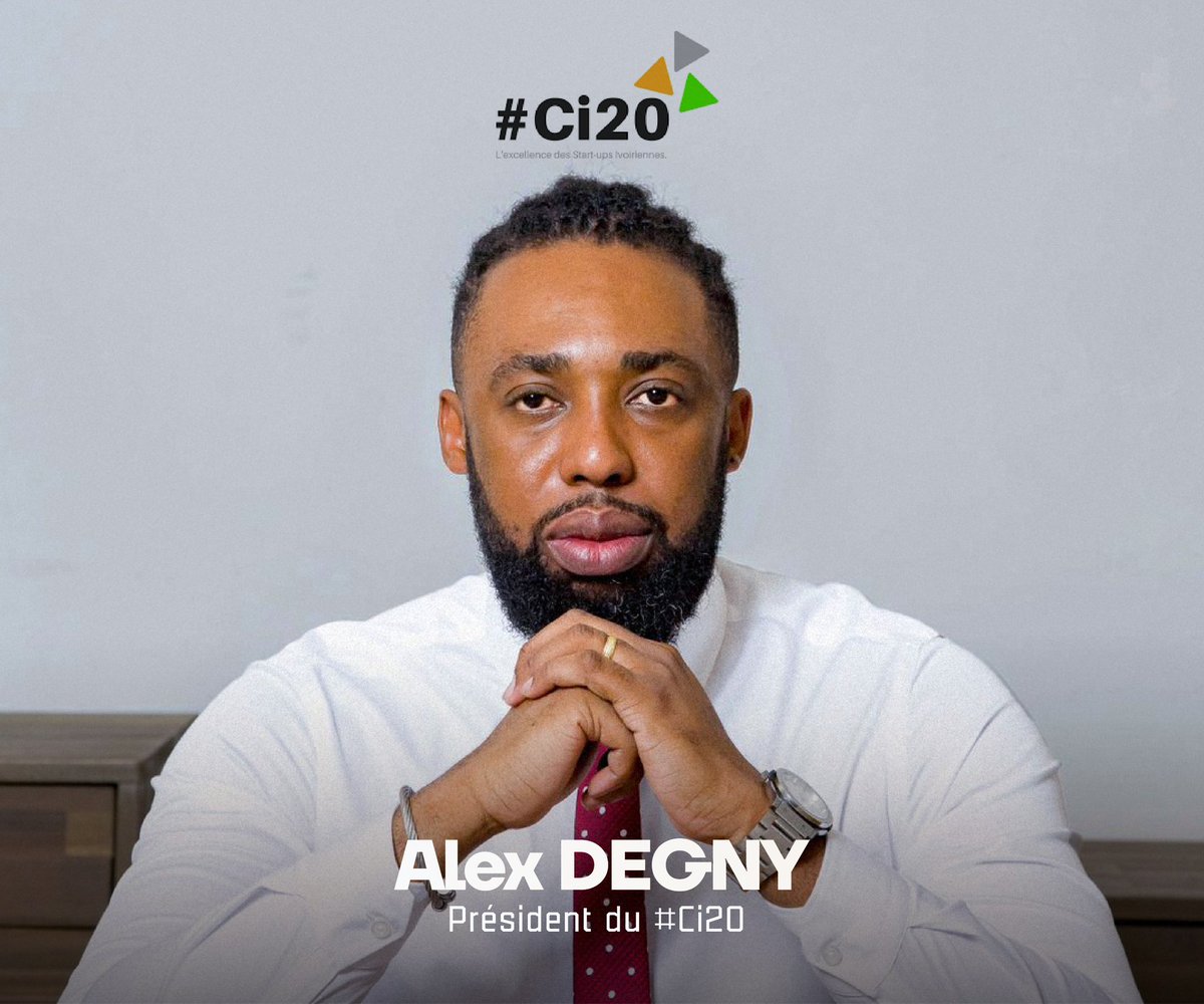 Le #Ci20 a un nouveau Président. 

𝗔𝗹𝗲𝘅 𝗗𝗘𝗚𝗡𝗬 (<a href="/AikpaDesire/">Alex DEGNY</a>) membre fondateur du #Ci20 a été porté à la tête de 𝗖ô𝘁𝗲 𝗱'𝗜𝘃𝗼𝗶𝗿𝗲 𝗜𝗻𝗻𝗼𝘃𝗮𝘁𝗶𝗼𝗻 𝟮𝟬, par ses pairs lors des élections qui se sont déroulées il y a quelques semaines. 

 #Innovation #Startup