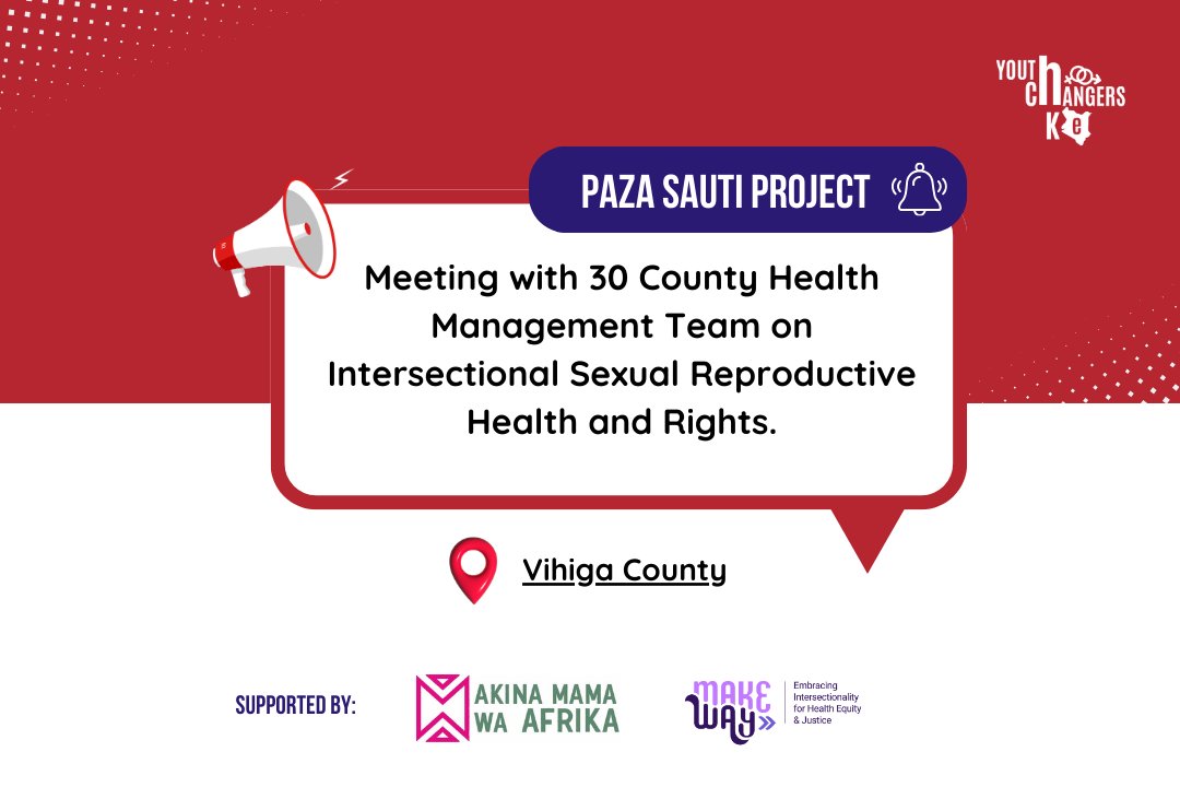 YCK recently convened with the 30 County Health Management Team in Vihiga County to increase their knowledge level on intersectional #SRHR . Discussions centered on pressing challenges in Vihiga, including #SGBV, HIV infections, and teenage pregnancies.