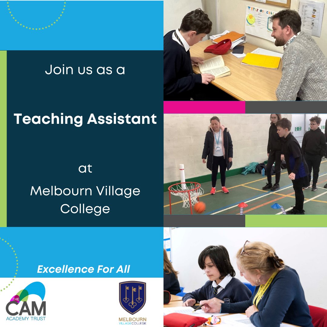 We are looking for Teaching Assistants. Come and join the team: catrust.co.uk/key-informatio…