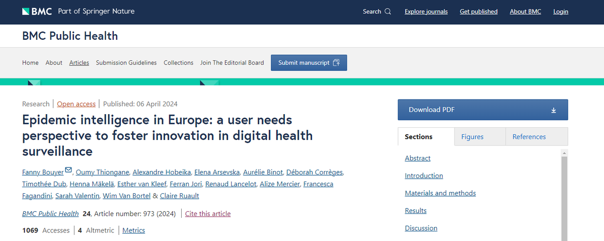 MOOD_H2020's tweet photo. #Latestpublication

🔔The MOOD paper by Fanny Bouyer et al., related to #EI in Europe on a #userneeds perspective to foster innovation in digital #health surveillance, just got released! Read it now at⬇️https://t.co/9zHimyHmUA https://t.co/gxAzE7UCHC