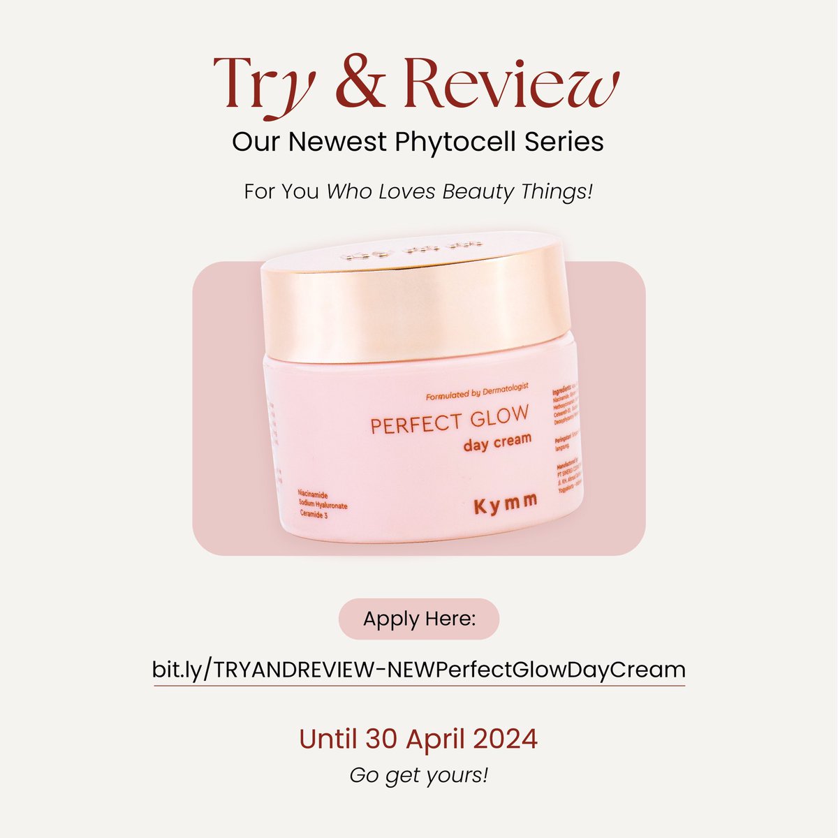 kymm_skin's tweet photo. CALLING ALL SKINCARE &amp; BEAUTY ENTHUSIAST!💐

TRY AND REVIEW 

🎀OUR NEWEST PHYTOCELL SERIES🎀

Register yourself: https://t.co/BEfVouXyzk

❗️end April 30, 2024❗️
goodluckkkkk<3 https://t.co/JW3kotCrz9