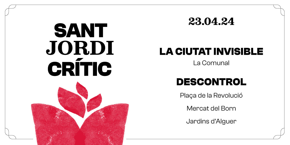 🌹Volem una diada popular i participativa 💪🏾Donem suport a les companyes de les cooperatives @Laciutatinvisible i @DescontrolEd que participen en convocatòries autogestionades i alternatives al mercat editorial ✊🏾Defensem la cultura crítica i compromesa #SantJordiPopular