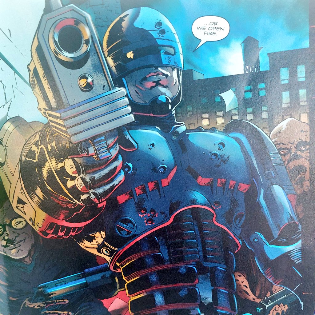 SOCthoughts's tweet photo. #comicsreadtoday; Robocop: Road Trip #1. He punches a man's head clean off and then wrestles the corpse. https://t.co/QO4TeJy8Br