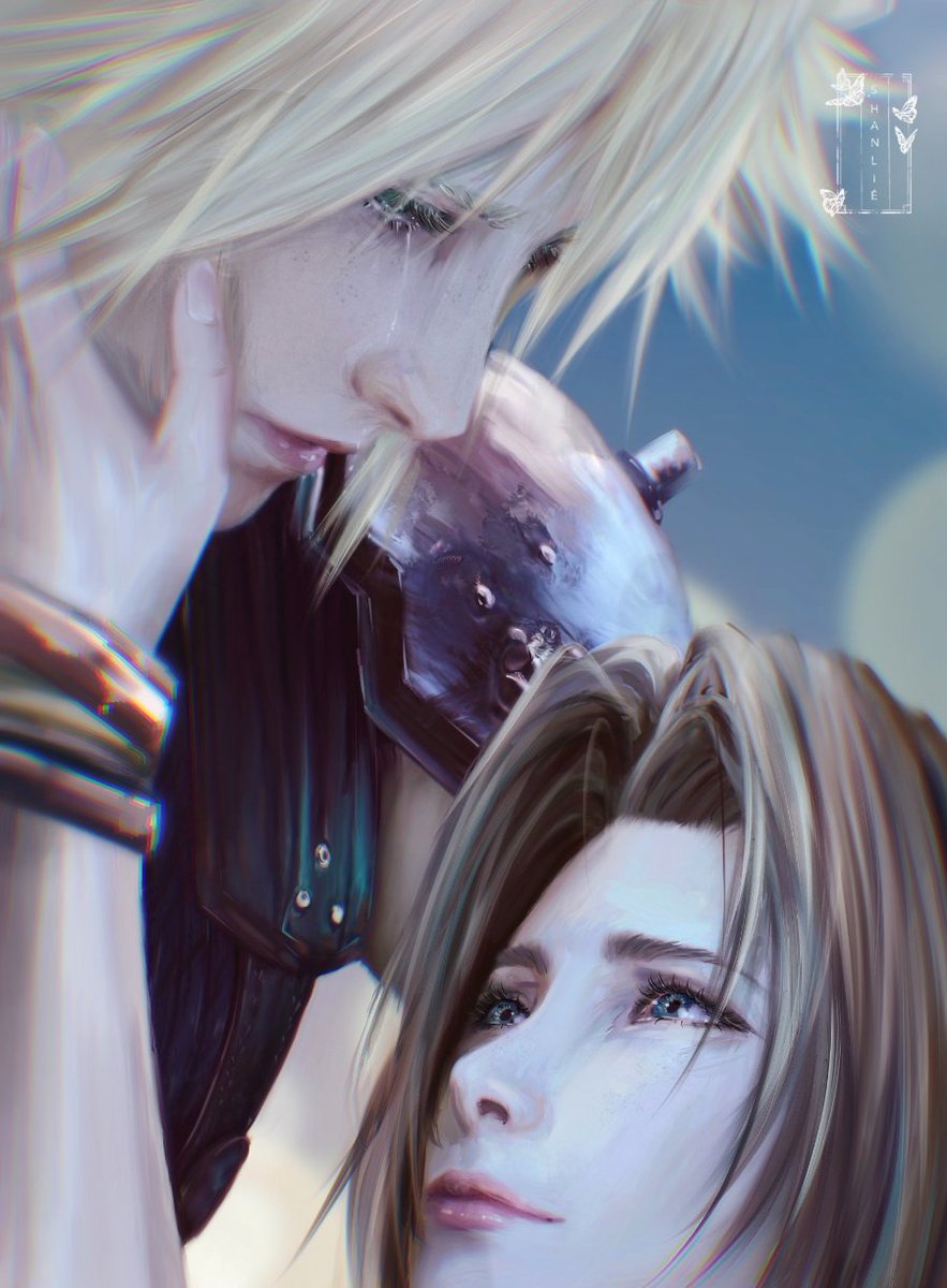 Aerith said 'It's ok' but I was with Sephiroth I couldn't see shit with clouded eyes after this scene lol
Trying to draw such sad  expressions on their faces was rly hard. #aerithgainsborough #FF7 #Cloudstrife #FinalFantasy7Remake #FFVIIRemake #FinalFantasy7Rebirth #エアリス