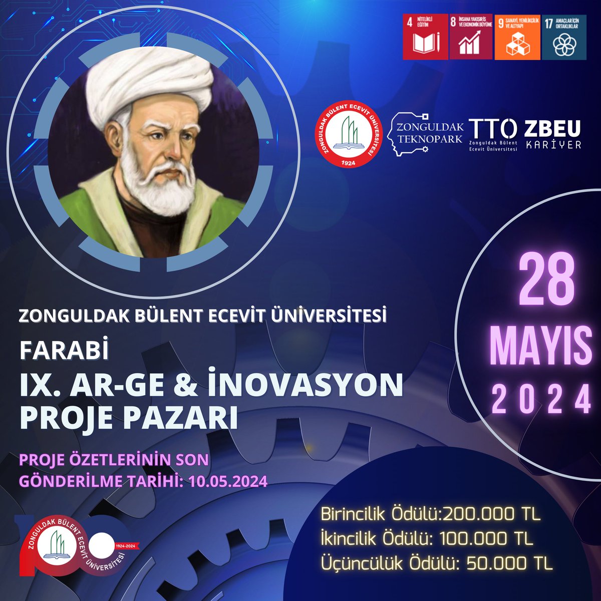 👨🏼‍💻👩🏻‍💻 Zonguldak Bülent Ecevit Üniversitesi Farabi IX. Ar-Ge & İnovasyon Proje Pazarı ✨Proje Özetlerinin Son Gönderilme Tarihi: 10.05.2024 ‼️ 🗓️28 Mayıs 2024 #ZBEÜ @ihozolcer @KutogluhHakan @bhbakkal1