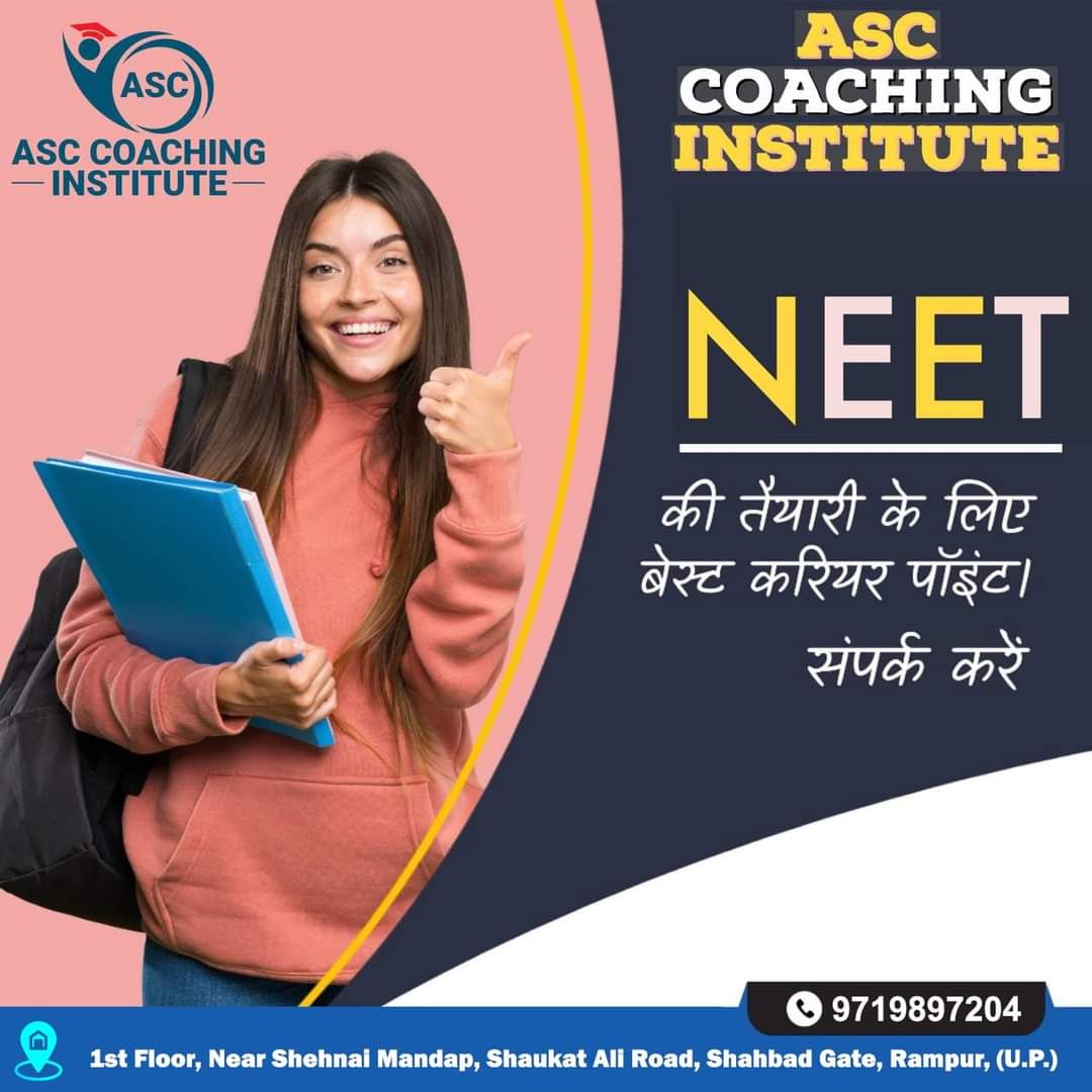 𝐀𝐭𝐭𝐞𝐧𝐭𝐢𝐨𝐧 𝐚𝐥𝐥 𝐍𝐄𝐄𝐓 𝐚𝐬𝐩𝐢𝐫𝐚𝐧𝐭𝐬!
Prepare for NEET 2024 -25 with ASC Coaching Institute's expert faculty and comprehensive study material.
don't miss out!
Call.. 𝟗𝟕𝟏𝟗𝟖𝟗𝟕𝟐𝟎𝟒, 𝟖𝟏𝟗𝟐𝟗𝟐𝟏𝟑𝟖𝟏
#neetpreparation 
#NEET2024 
#NEETcoaching 
#neetexam