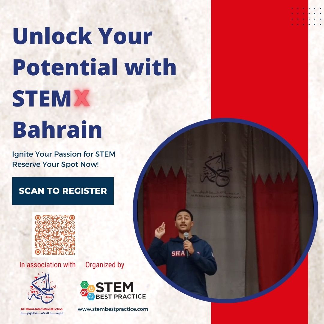 Ignite Your Passion with STEM X Bahrain in association with Al Hekma International School 💡

#STEMX #STEMTalkshow #STEMXBahrain #STEMeducators #K12 #Bahrain #BahrainSchools #K12schoolsBahrain