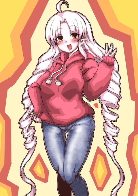 今日の日課はパーカーブルージーンズついなちゃんです 