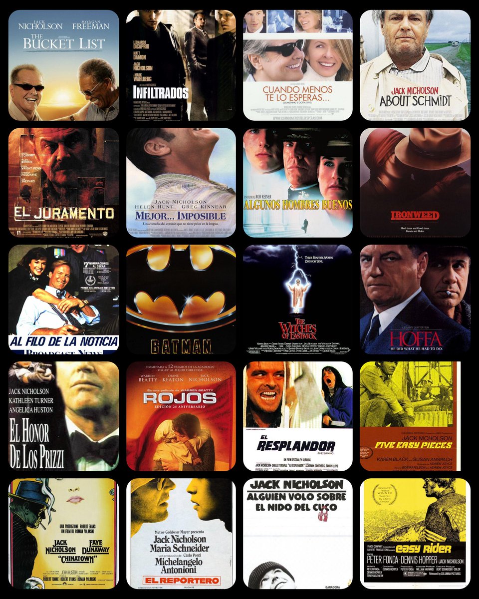 Cuál es tu película preferida de Jack Nicholson? What's your favorite Jack Nicholson movie? 🎉🎊🎈🎂🎀 (22 de abril de 1937)
#favoritefilm #peliculafavorita #videoteca #favoritemovie #filmoteca #loftconstancia #coleccionista #colección #septimoarte #cinencasa #jacknicholson