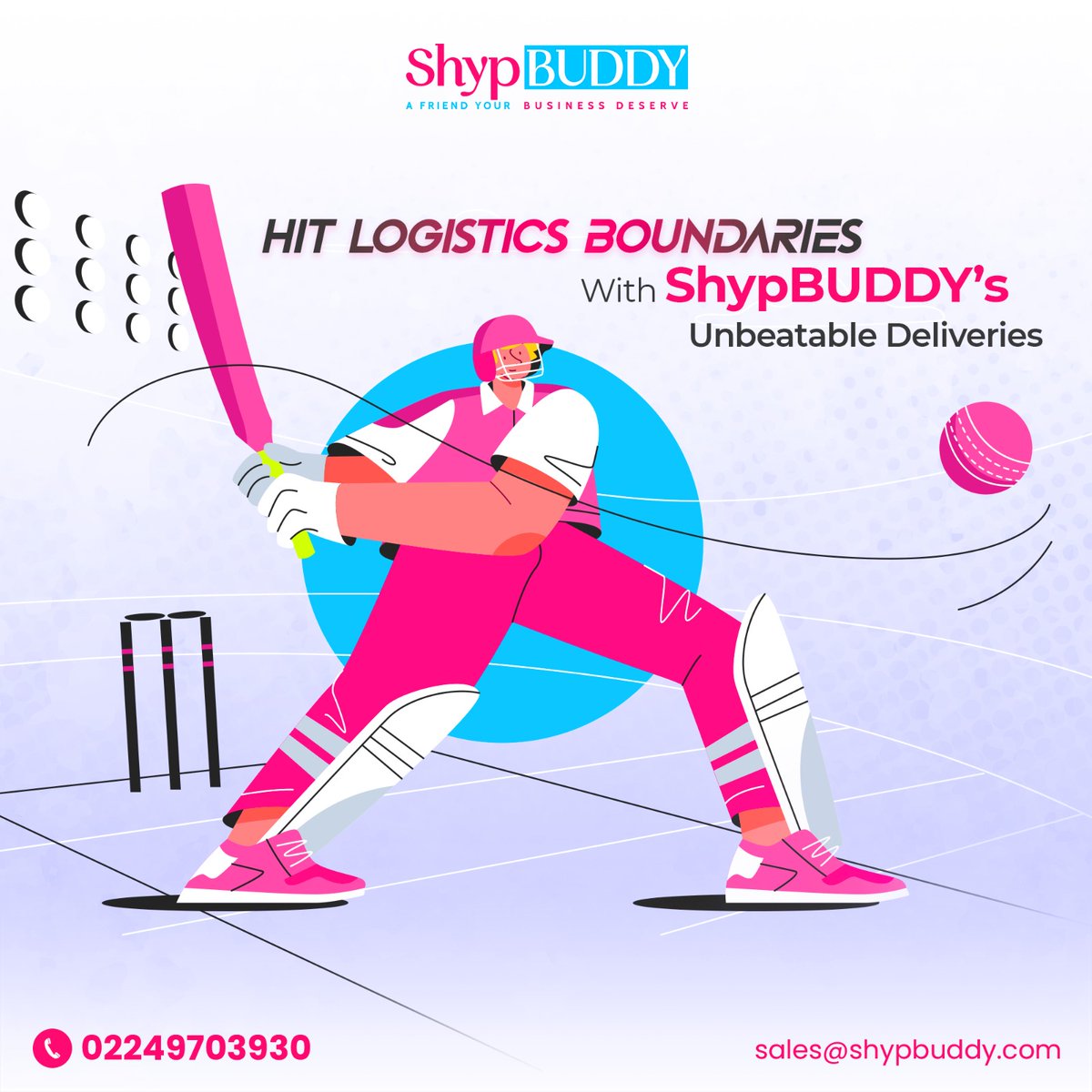 Outperform the competition and deliver success! 🚀🏏 With ShypBuddy, you're not just sending packages, you're scoring big with unbeatable delivery services.

#ShypBuddy #LogisticsSolutions #BusinessWins