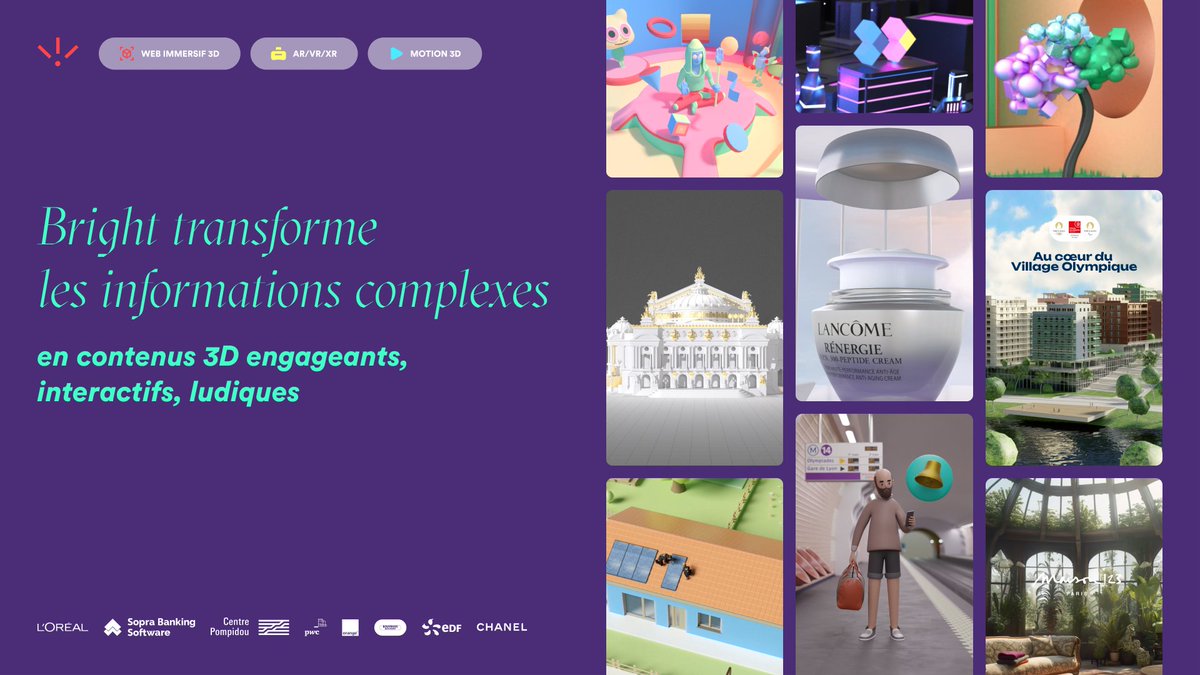 Nos réalisations sont dispos ici ⤵️

 👉🏼  brig.ht/projects

#3D #motion #webimmersif #AR #VR #XR