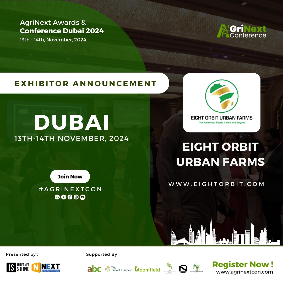 We're thrilled to announce that @eightorbit has joined as the Exhibitor at the AgriNext Conference Dubai 2024!

Eight Orbit Urban Farms (EOUF) is pioneering high-tech indoor farming to address Africa's food security challenges. Led by Dr. Christina Timi Igono, EOUF integrates