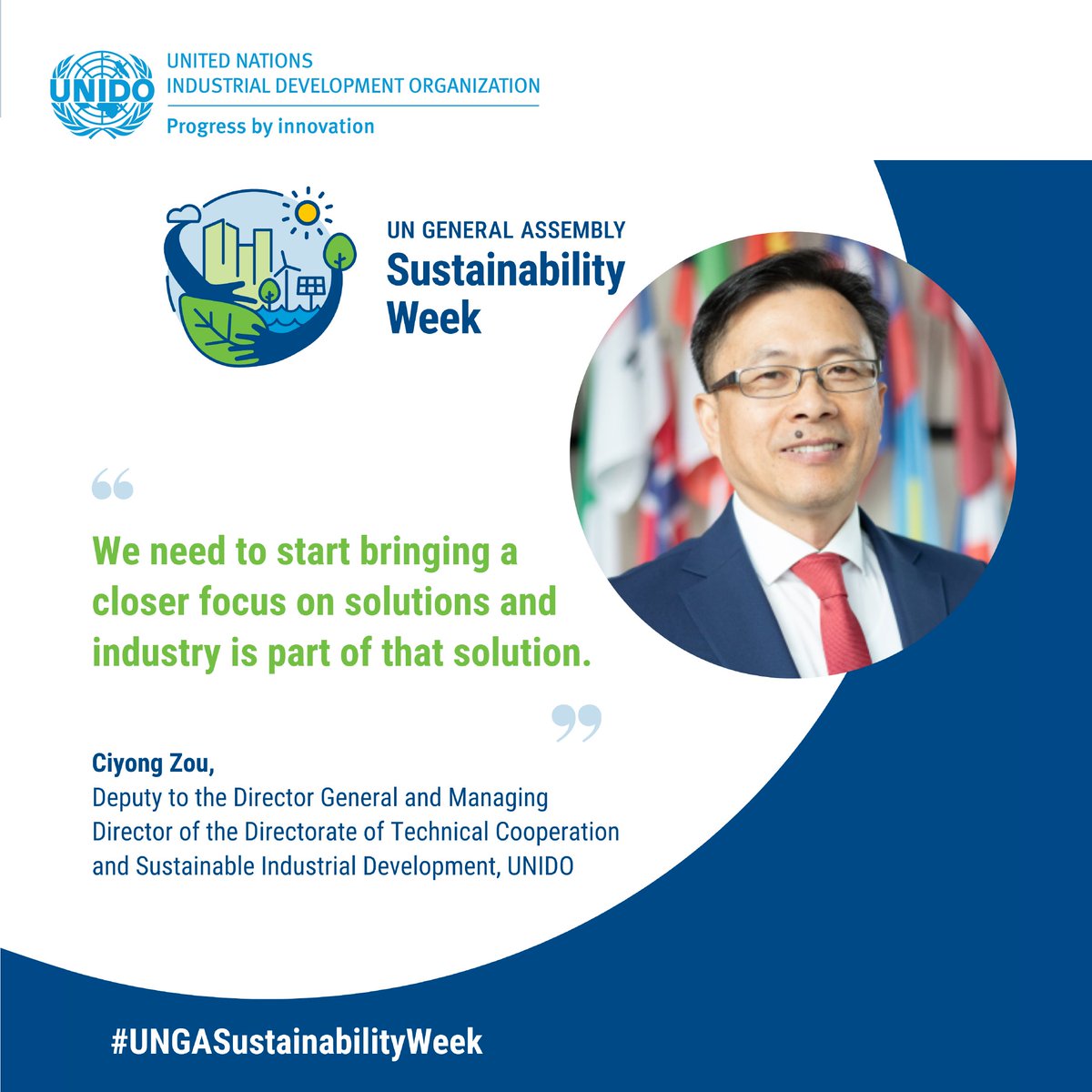 #UNIDO at the #UNGASustainabilityWeek.
At the global stocktaking of the @UN Decade of #SustainableEnergy for All, #UNIDO’s DDG Zou highlighted the role of:
- #CleanEnergy technologies
- Solutions and #industries
- Our actions for the success of the #2030Agenda