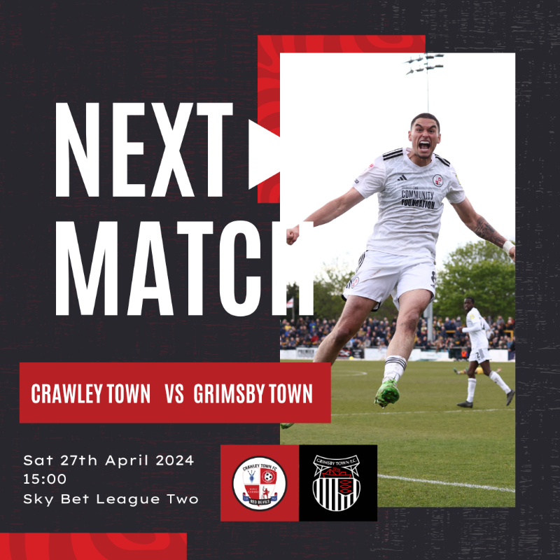 crawleytown's tweet photo. 🤝 One final push.
Tickets for our final-day clash with Grimsby Town are on sale at the ticket office, online and over the phone.
#TownTeamTogether🔴