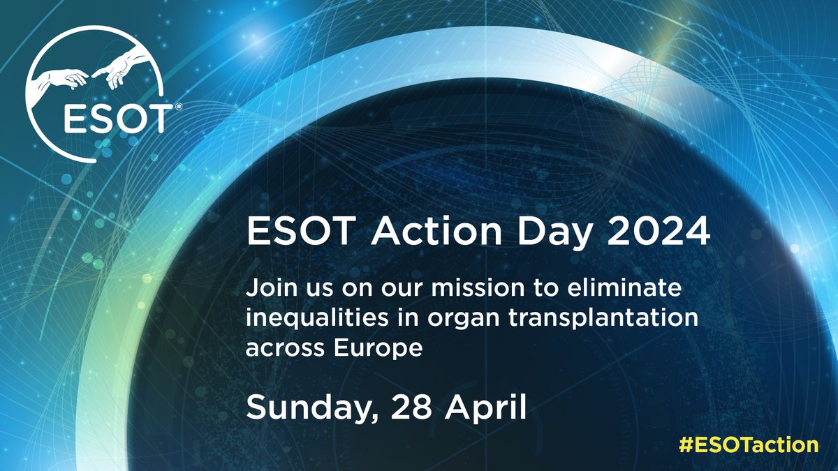 We’re gearing up for action! 🎬 Join us in the countdown to #ESOTaction Day this Sunday, where we’ll highlight our recommended policy actions for a fairer, more inclusive organ transplantation landscape across Europe 🇪🇺 🗳️ Discover how you can get involved in our guide and stay