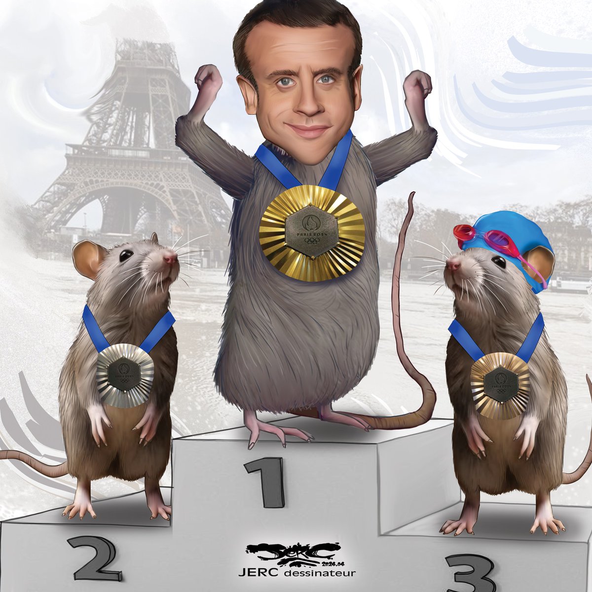 Le #DessinDePresse de Jerc : Scélérat dégoût
Retrouvez tous les dessins de Jerc sur : blagues-et-dessins.com
#DessinDeJerc #ActuDeJerc #Jerc #Humour #Macron #EmmanuelMacron #Paris2024 #JeuxOlympiques #Paris #RatsDeParis #InvasionDeRats