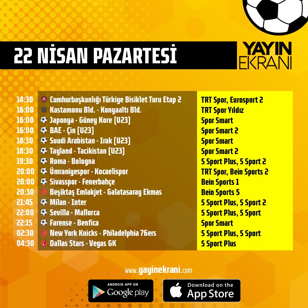 22 Nisan Yayın Ekranı