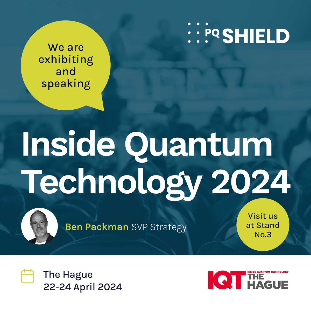 Our SVP Ben Packman will be speaking this morning at IQT the Hague, Panel 1 - 'A quantum threat reality check'. 
Do come along and visit us at stand no. 3!
#IQT #quantumtech #cybersecurity #quantumsafe #quantumcomputers