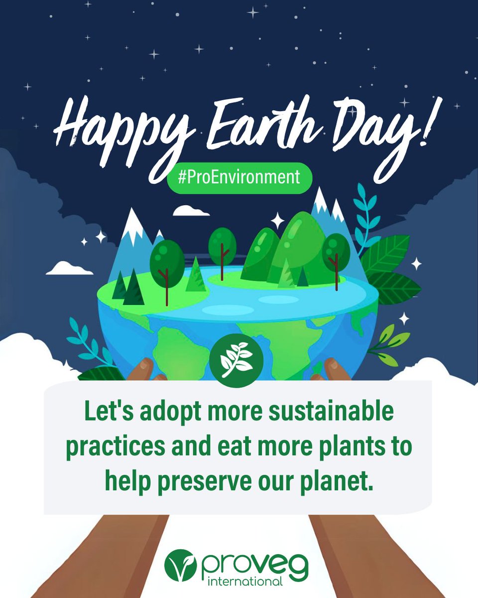 ProVeg_UK's tweet photo. Happy #EarthDay! 🌍🌱

By increasing our consumption of plants, we can help protect the world’s ecosystems, preserve biodiversity, and combat climate change! 💚

Read more about how you can help. ⬇️ 
https://t.co/1ggyFOlU11 https://t.co/Jsw9Q0SVBC