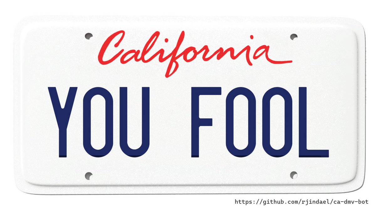 Customer: YOU FOOL
DMV: CONFRONTATIONAL

Verdict: DENIED