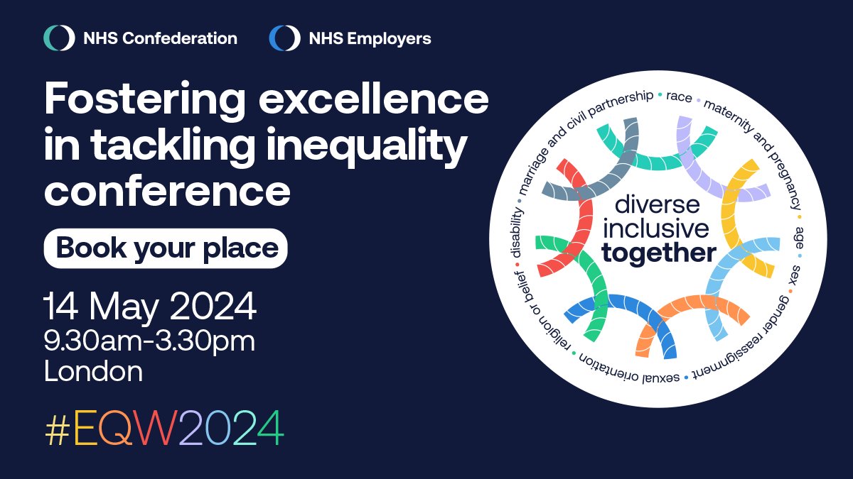 🚀 Register for our Fostering excellence in tackling inequality conference on 14 May in London for insights into successfully tackling inequalities across the system, and accelerating organisational and system equality change. Find out more 👉 bit.ly/3VdZqSw