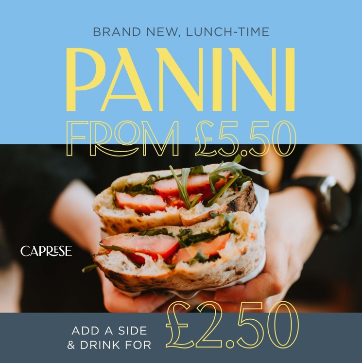 OrchardSquare's tweet photo. Have you tried the new Panini range here at #ProovePizza?π
Choose from a variety of fillings for a truly satisfying lunch!ππ
#orchardsquare #sheffield #sheffieldissuper #sheffieldfood #sheffieldbusiness #sheffieldfoodie #sheffieldexploringlocal #sheffieldcitycentre https://t.co/vwuD2quEZD