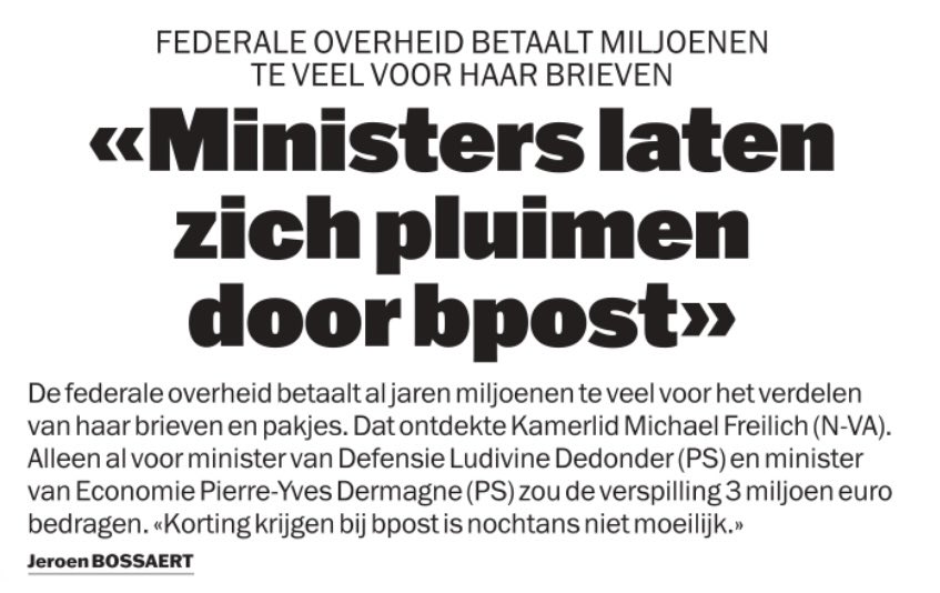 Alweer een totaal nutteloze miljoenenverspilling. En alweer is het ⁦@MichaelFreilich⁩ die ze ontdekt. En alweer zal alleen ⁦@HLN⁩ daarover berichten.