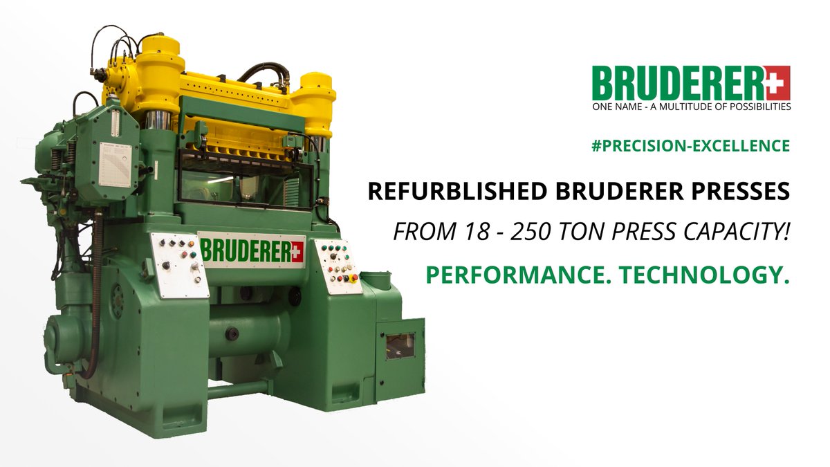 OUR UK COMPETENCE CENTRE OFFERS FULL PRESS REFURBISHMENTS-Using 100% genuine Bruderer parts, available from stock, even for 50 years old machines, allows us to rebuild presses to within 'as-new' OEM tolerances! For more info, contact mail@bruderer.com #Bruderer #Ukmanufacturing