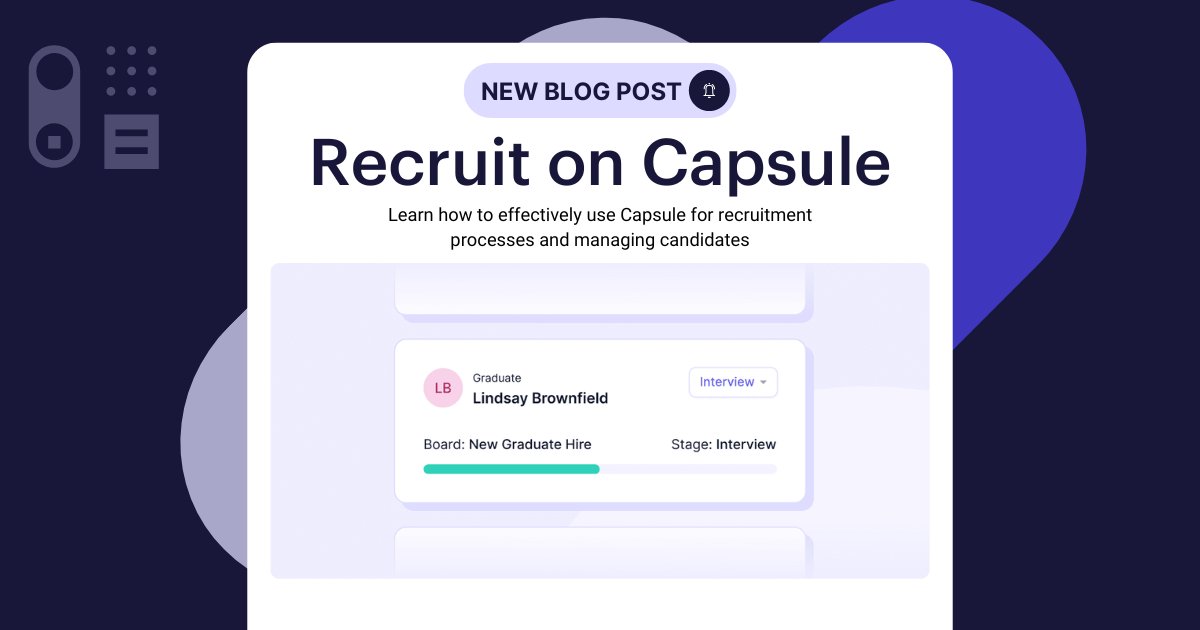 Looking to hire new talent? Capsule can help. We've put together a comprehensive guide that delves into the intricacies of candidate pipeline management and explores how CRM can be of assistance: capsulecrm.com/blog/use-capsu… #pipelinemanagement #CRM