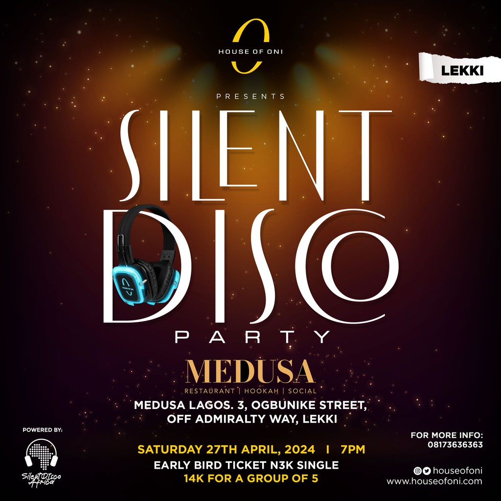 Is Lagos ready for this?!

We are bringing Silent Disco to Medusa in Lekki on April 27th, 2024, and it's going to be a banger! 
Don’t miss out!

Check flyer for more details 

#houseifoni #hoo #silentdisco #lagossilentdisco #silentdiscoafrica #lagosparty #explorepage