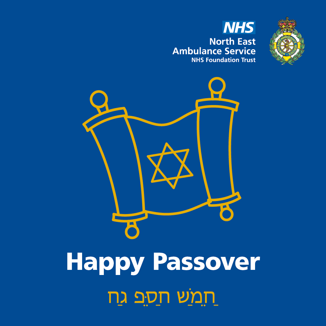 Today is the first day of the Feast of Passover (Pesach in Hebrew); one of the most important festivals in the Jewish faith ✡️ We are wishing all of our Jewish staff and patients a Happy Passover 🚑💚