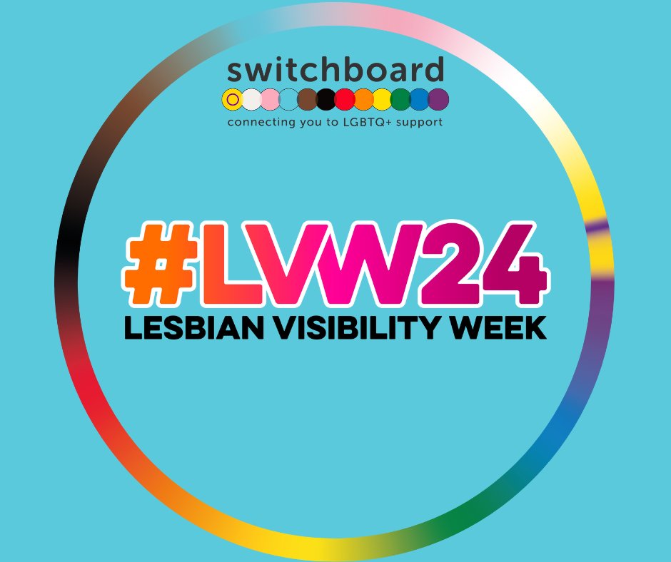 LGBTSwitchboard's tweet photo. 🥳 It's Lesbian Visibility Week (22-28 April)!

▶️ The aim is to celebrate #lesbians and show solidarity with all #lgbtqia women and #non-binary people in our community.

🔗 We support the call for unity and lifting up those who are most marginalised.

#LVW24 #UnifiedNotUniform https://t.co/flLprAe6zW