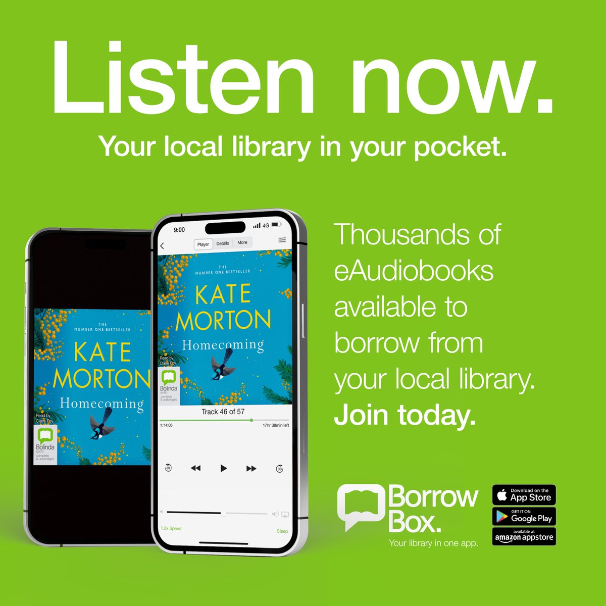 Borrow eBooks &eAudiobooks for FREE from #BorrowBox! You just need your library card and pin to sign up. Available as Unlimited titles from 22nd April for 60 days - no queue: 📌 eBook - Lucy Coleman: Finding Love in Positano 📌 eAudio - Kate Morton: Homecoming