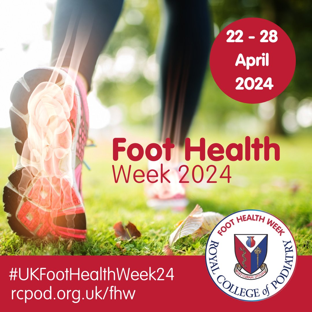 Proud to be supporting #UKFootHealthWeek24 this week and highlighting the amazing work that podiatrists do!

Good foot and lower limb health is essential to our mobility, our health and our quality of life. Podiatrists help people to stay active and pain-free.

#studypodiatry