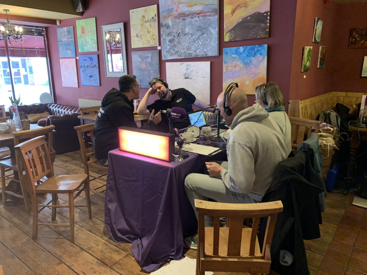 GroundedCafeBar's tweet photo. Grounded Bedminster this morning, we are with the team until 10am!

We are with BBC RADIO BRISTOL speaking about all things Bedminster 🤩

@JoeSims10 @BBCRB https://t.co/LB3O34yn9o