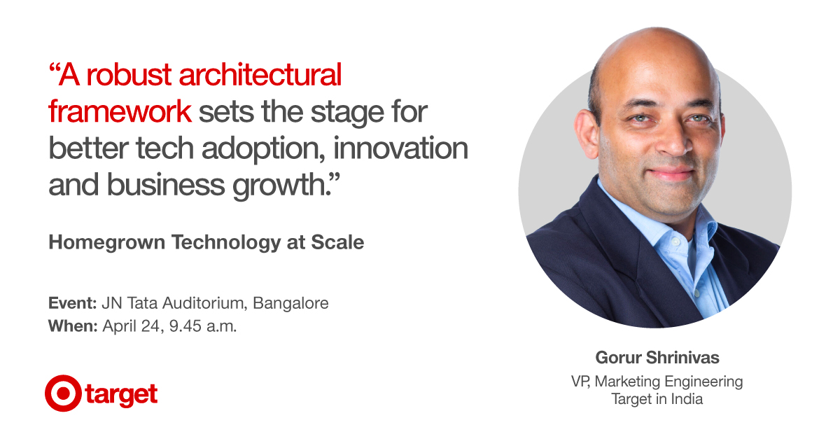 TeamTargetIndia's tweet photo. We are delighted to announce that Target in India is a platinum sponsor of the #GreatInternationalDeveloperSummit (#GIDS) 2024. Dr. Gorur Shrinivas, VP, Marketing Engineering at Target, will deliver a keynote address on homegrown technology at scale. https://t.co/QnHo1NKBqA
