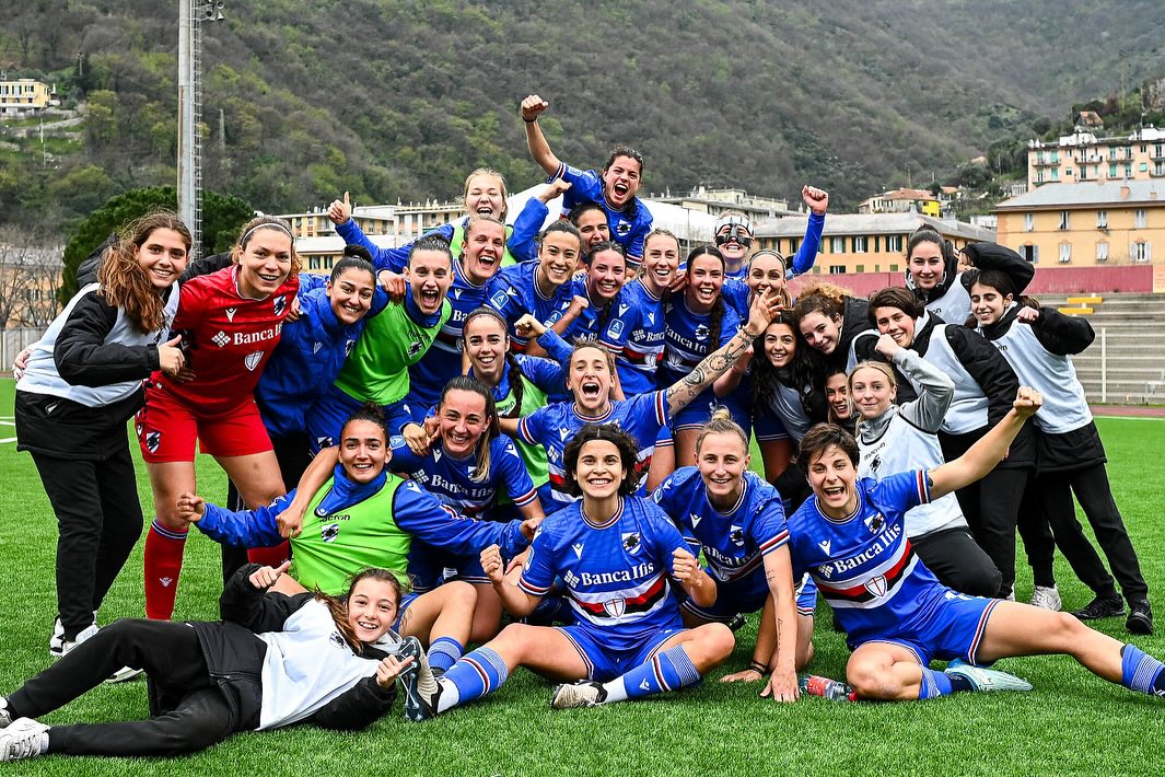 La #Sampdoria Women conquista la salvezza al termine di una stagione molto travagliata. La stagione 2024/2025 sarà in #SerieA !!! Complimenti alle nostre ragazze, anima e cuore, dentro e fuori dal campo! @sampdoria