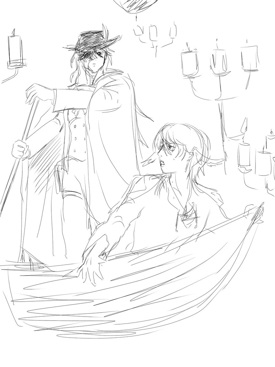 phantom of the opera au wip (not sure if ill finish this😔) #sunhill