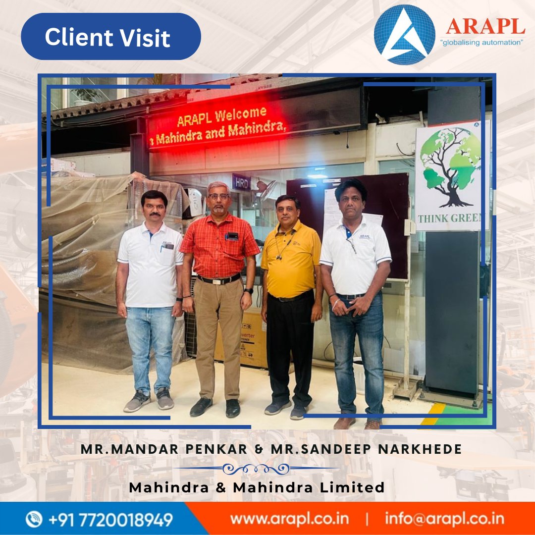 AraplSolutions's tweet image. A pleasure to host our esteemed client today! Sharing insights, forging connections, and building a brighter future together! Mahindra &amp;amp; Mahindra Ltd #clientvisit #clientfirst #arrapl #monday #mondayvibes #clientpost #latepost #IndiaFirst #picoftheday #araplpune