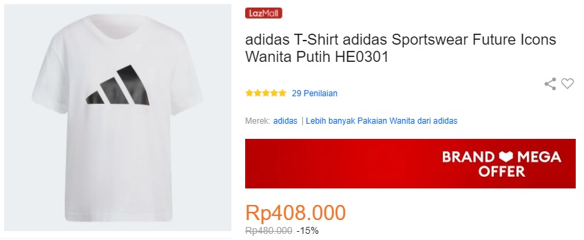 reginaclaud's tweet photo. adidas T-Shirt adidas Sportswear Future Icons Wanita Putih
#FYP #fypシ #fypviraltwitter #rekomendasi #promo #diskon  #lazada #affiliate 

https://t.co/OckcMLSRvC https://t.co/vRuXyR8Kf0