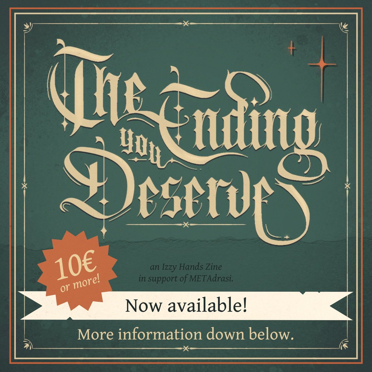 It's official: The Ending You Deserve is ready to sail off! Get your copy from now on until May 21st by supporting <a href="/metadrasi/">ΜΕΤΑδραση</a> with a donation of 10€ or more.

More information below⬇️