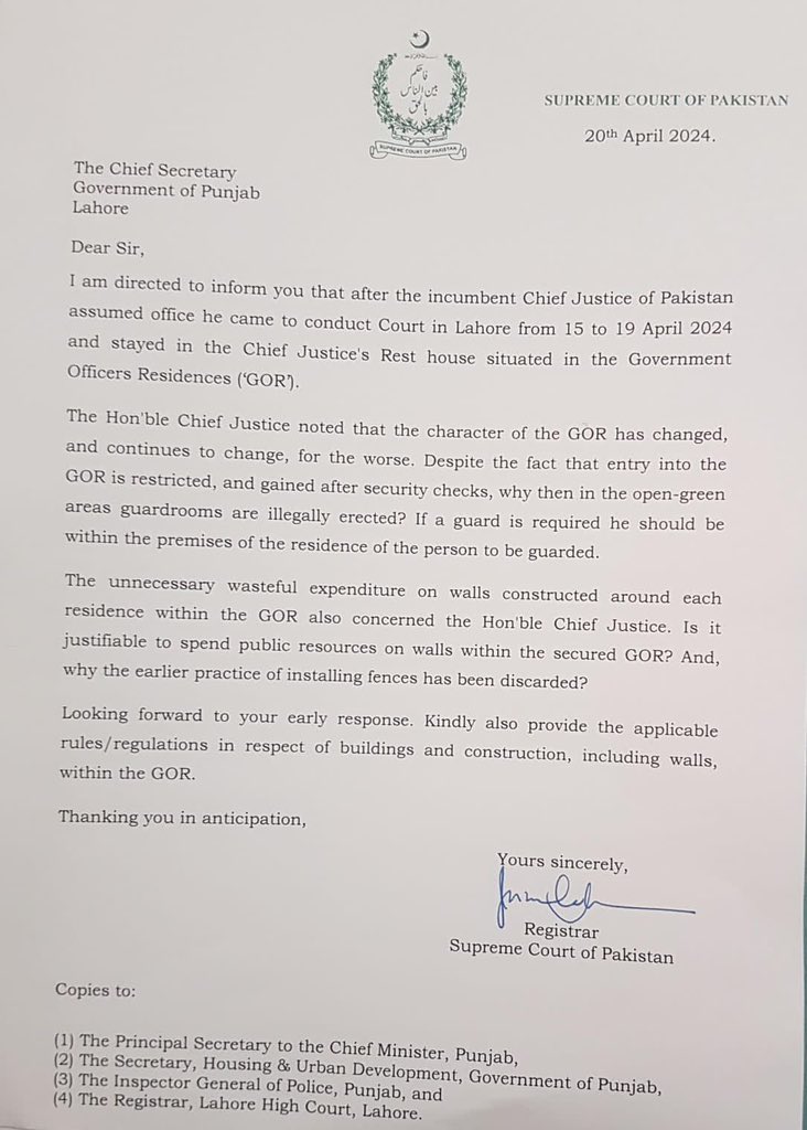 I have been personally aware that the Chief Justice of Pakistan is a very observant person and this letter below substantiates that position. Therefore, I am also sure that the issues raised by Mr @ImranKhanPTI in his recent letter and thousands of news items, columns,