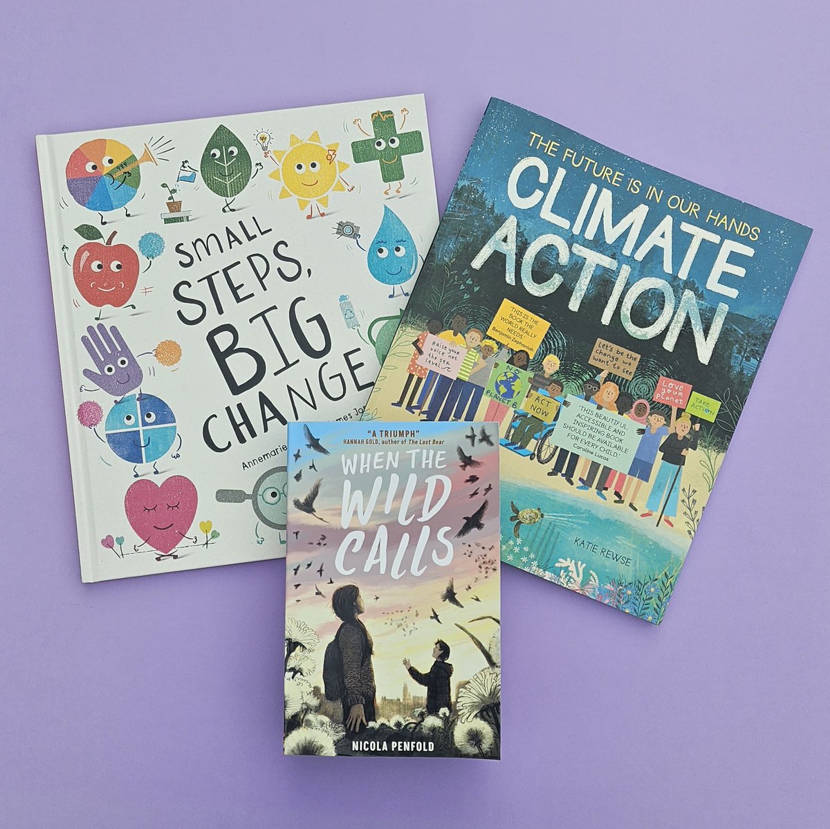 Celebrate Earth Day with these amazing books! 📚 💧Small Steps, Big Change by @JamesPaulJones 🌎 Climate Action by @GeorginaStevens & @katierewse 🌿 When the Wild Calls by @nicolapenfold #earthday #childrensbooks #climatechange @bouncemarketing #edutwitter