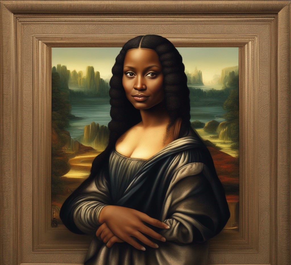 GryffynJPhoenix's tweet photo. #MonaLisa by #DaVinci
Yes, I was playing with AI. I wondered what my favorite art pieces would look like reimagined with black folk. I love it, what about you? #BGM #historicart #newattitude #book #author #toomuchtimeonmyhands https://t.co/k19Q6SwDvP