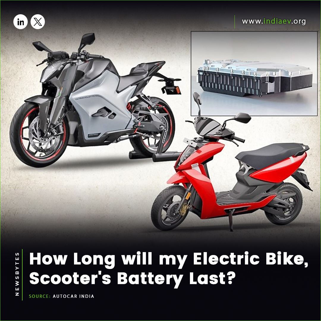 How long will my electric bike, scooter's battery last?
Read more:- autocarindia.com/advice/how-lon…

#Battery #EcoFriendly #ElectricVehicle #Sustainable #FutureOfTransport #GoGreen #GreenTech #GreenFurure #GreenIndia #IndiaEVShow #RenewableEnergy #EntrepreneurIndia