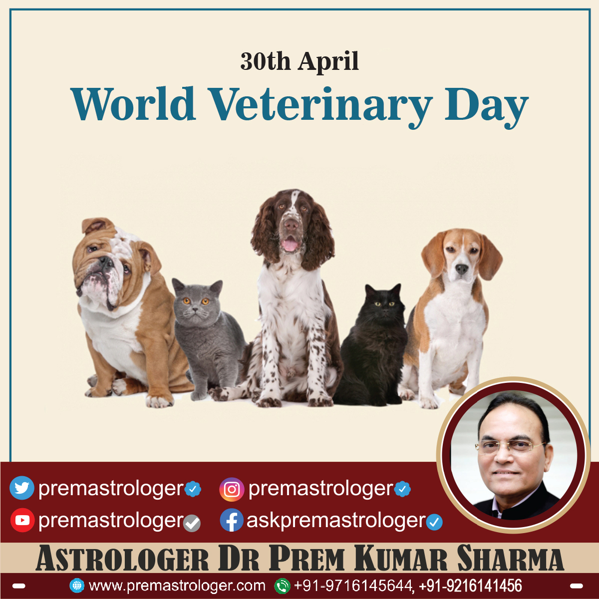On World Veterinary Day, let's honor those who dedicate their lives to the welfare of animals. Their unwavering compassion & expertise touch countless lives, reminding us of the profound bond between humans & animals. Gratitude to these selfless caregivers! 

#WorldVeterinaryDay