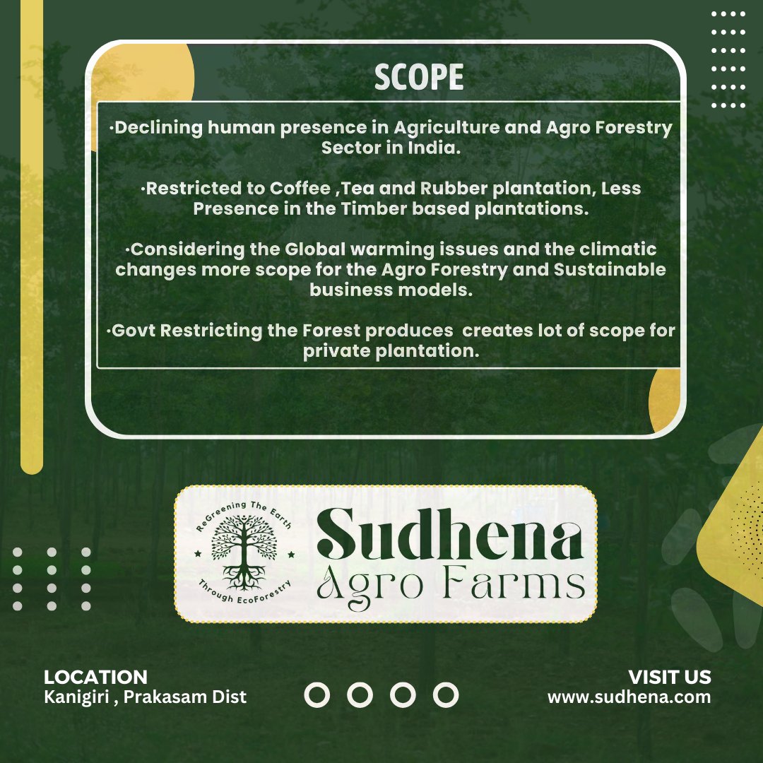 Scope  of Red Sanders Farm Plantation. for details please visit us sudhena.com #SudhenaAgroFarms #RedsandalWood #BestInvestment #KanigiriFarmLands #sudhenaagrofarms